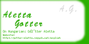 aletta gotter business card